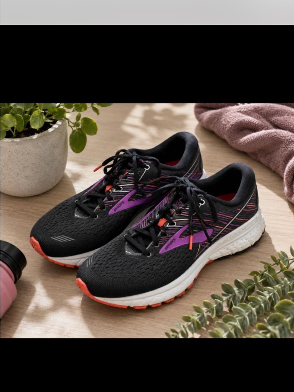Brooks Women’s Black with Purple & Orange Running Shoes